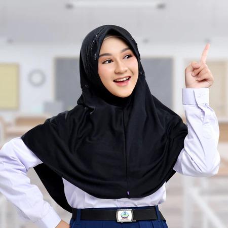 Rabbani KRD An Hemy / Kerudung Rabani Putih Model Hemy kerudung hitam