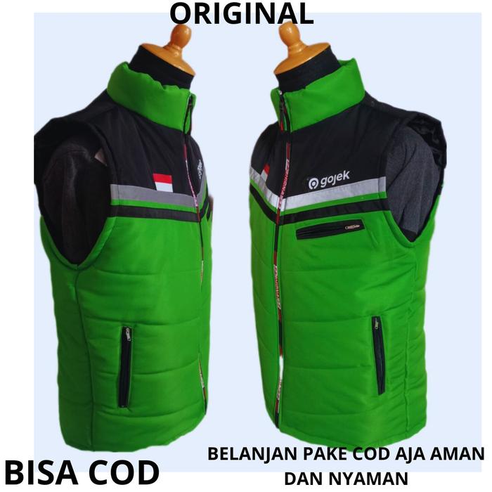 Rompi Hiking Pria Ojol Grab Terbaru - Rompi Motor Tebal,Waterproof Grab Depan belakang,Ready Stock