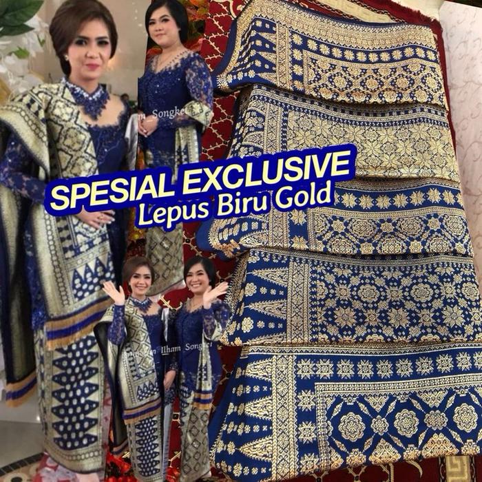 Spesial Exclusive Songket Lepus Biru / Songket Tenun Palembang asli Tenun Tangan/Raguan ilham songke