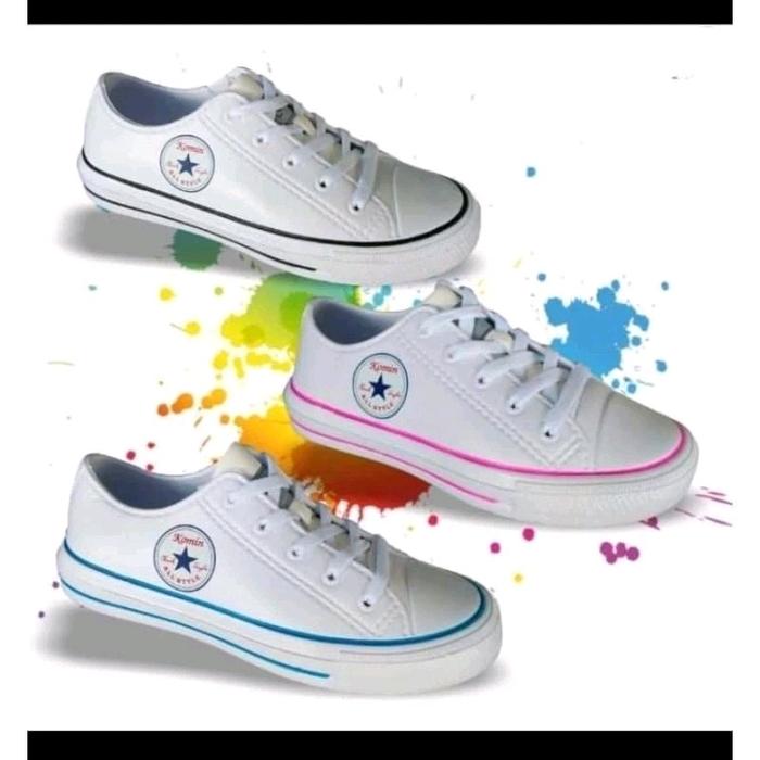 sepatu kets komin sepatu cewek tali warna putih sepatu sneakers komin original