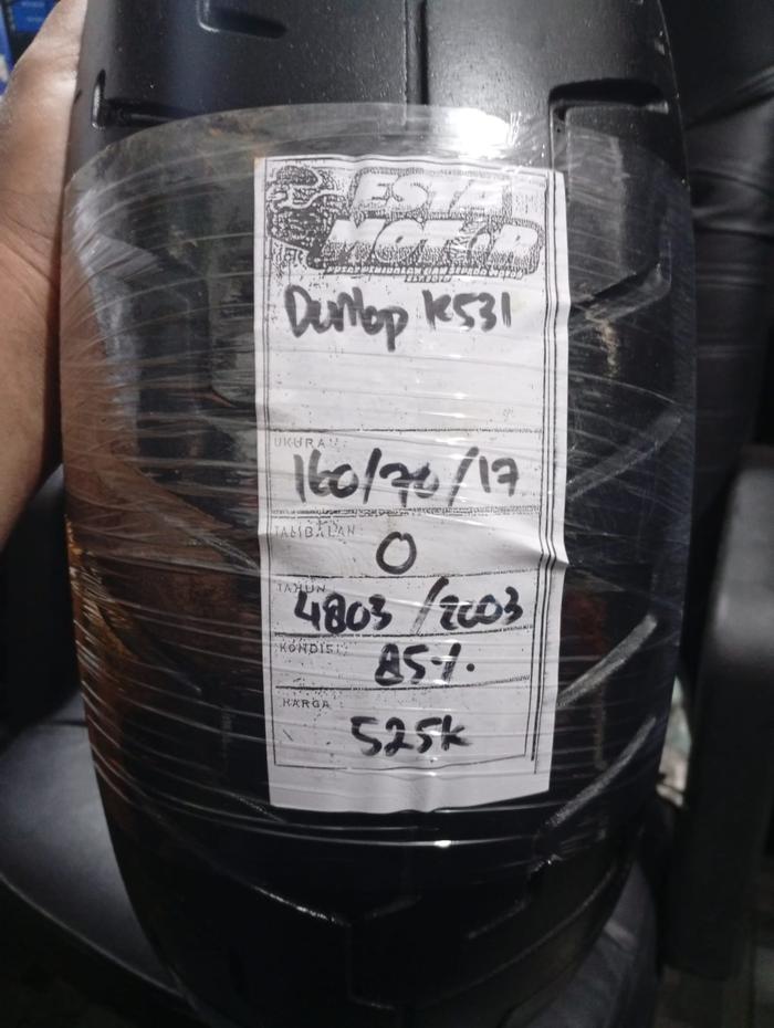 BAN COPOTAN DUNLOP K531 RING 17 UKURAN 160 60 17 KODE4803