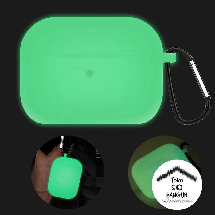 Case Airpods Pro GLOW IN THE DARK Silicone Rubber Casing Cover Pouch Protector