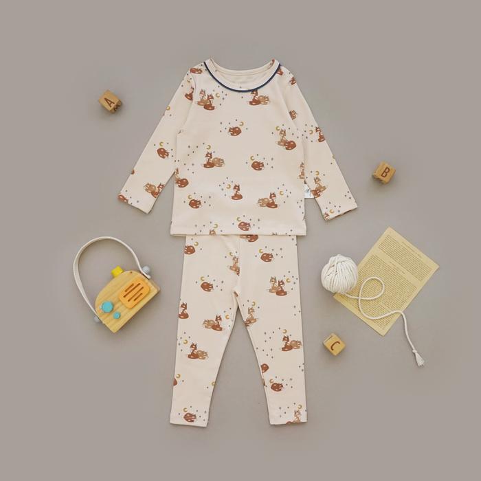ILLY DEER SET LONG PAJAMAS BAYI/ANAK PEREMPUAN DAN LAKI-LAKI UNISEX