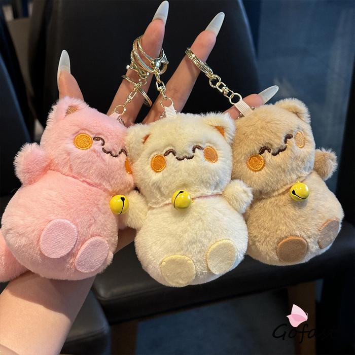 COD Boneka Mewah Liontin Kucing Bell Wealth Gantungan Kunci Kartun Lucu G