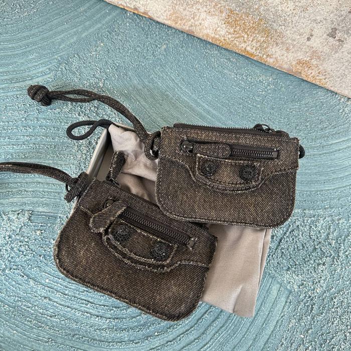 Cagole Purse Denim Complete set with box etc