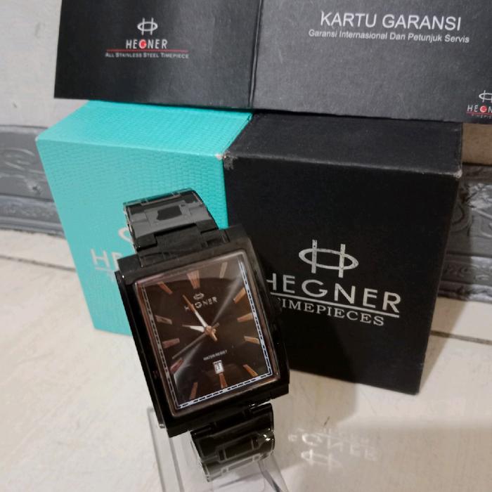 Dijual Murah Jam Tangan Pria Hegner 1597 G Full. Black Original Bergaransi Resmi