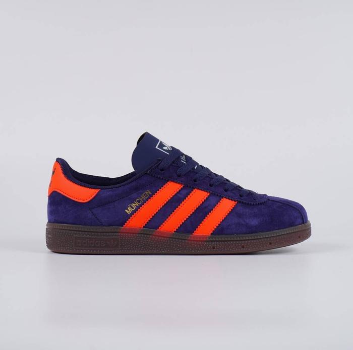SEPATU KASSUAL PRIA MUNCHEN DARK BLUE SOLAR RED GUM BNIB FULL TAG BARCODE BAHAN LEATHER KULIT SUEDE