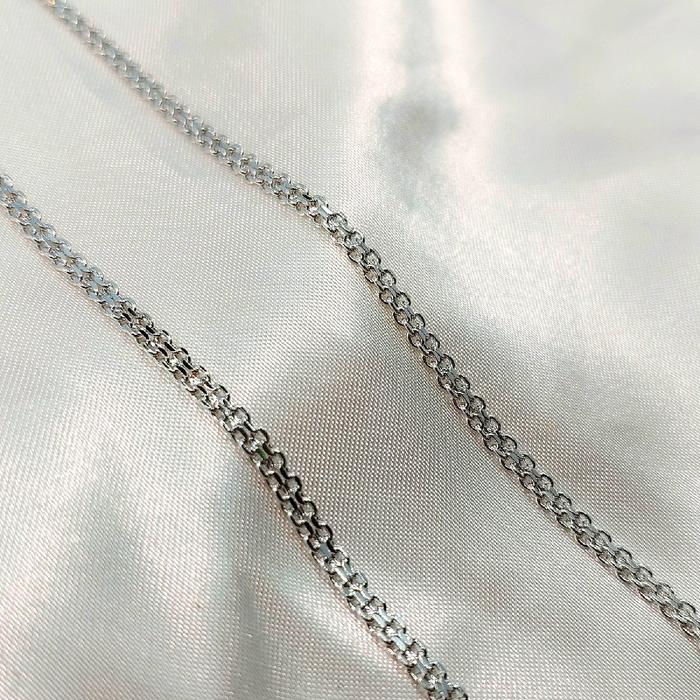 Gelang Rantai Bracelet Universal Perhiasan Gelang Pria Wanita Lapis Emas Putih
