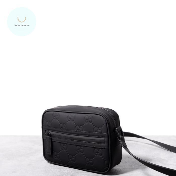 GUCCI INTERLOCKING G MINI CAMERA BAG BLACK