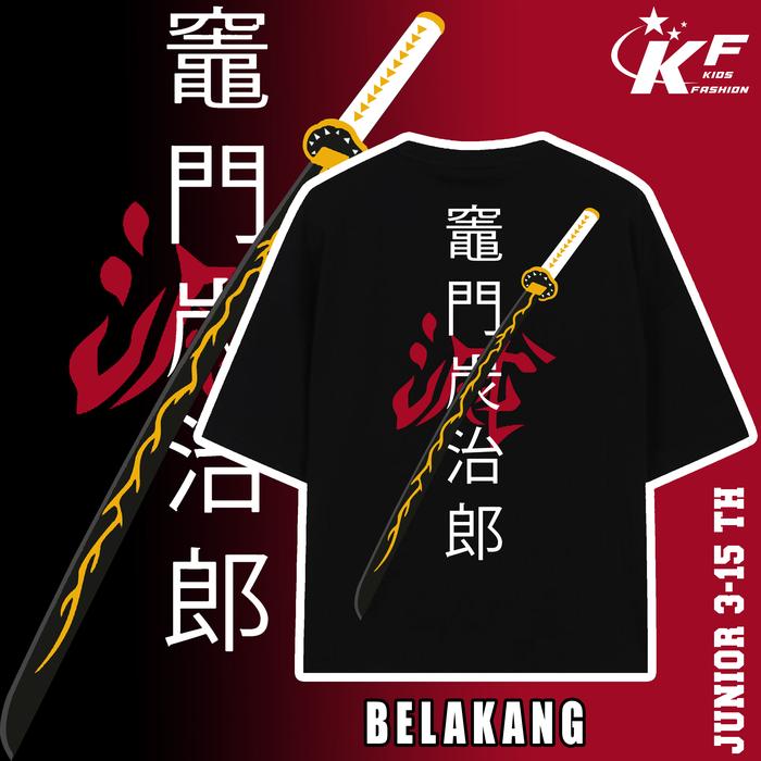 KAOS ANAK MOTIF PEDANG/KAOS HITAM/KAOS SAMURAI