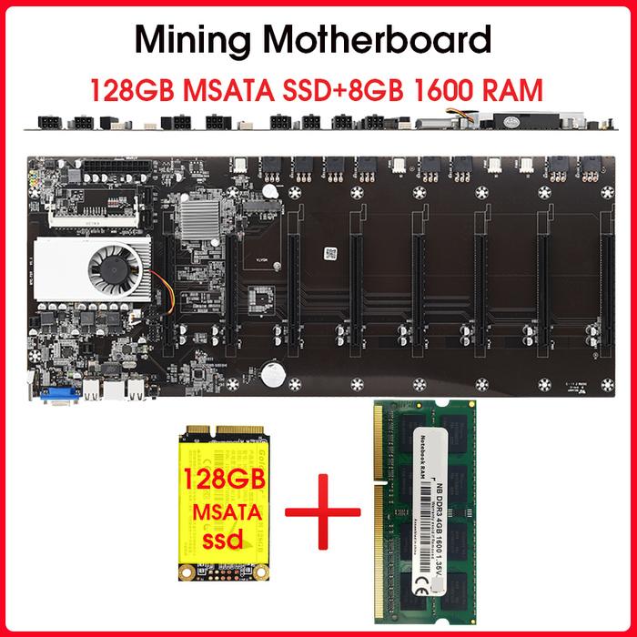 Riserless BTC-T37 mining motherboard 8 GPU Bitcoin Crypto Etherum