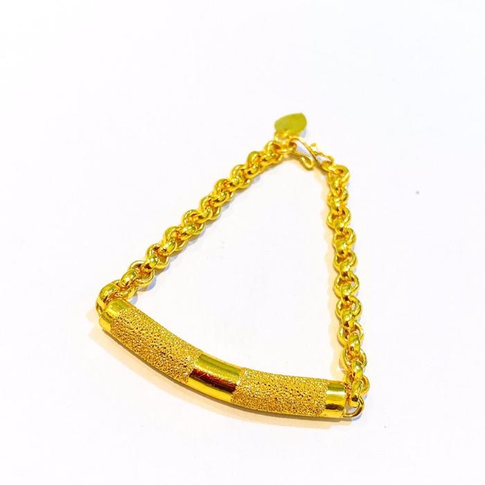 gelang nuri viral Lapis Emas 24krt Crum Emas Muda 18gram gelang Cewek Replika Premium Gold
