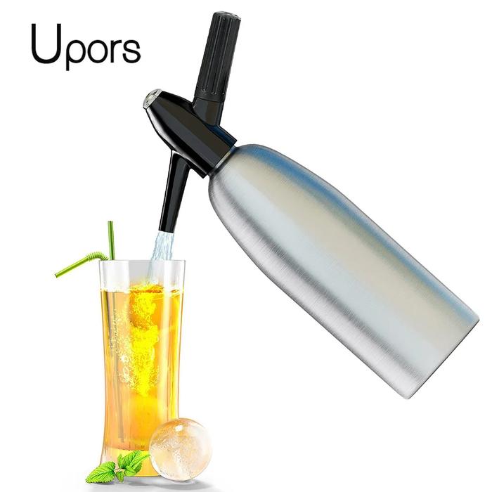 UPORS Professional Soda Water Siphon 1L Aluminum CO2 Sparkle Soda