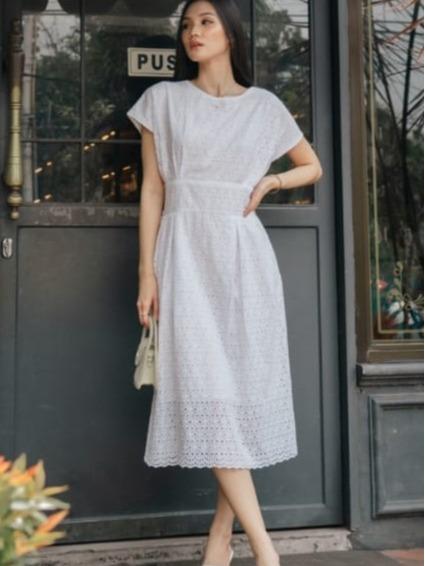 Lilou eyelet dress Casual Midi
