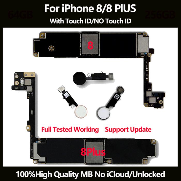 Gratis Pengiriman untuk iPhone 8 Plus Motherboard dengan/Tanpa Touch