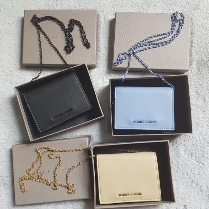 Ready.. Dompet kecil charles & keith  + Tali panjang dan free box #8239