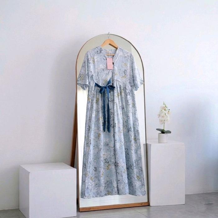 KEENAN Ayla Long Dress Daster Rayon Premium busui friendly lembut adem dengan Desain Elegan dan Nyam