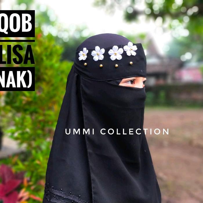 niqob delisa niqob anak bandana anak cadar anak motif bunga