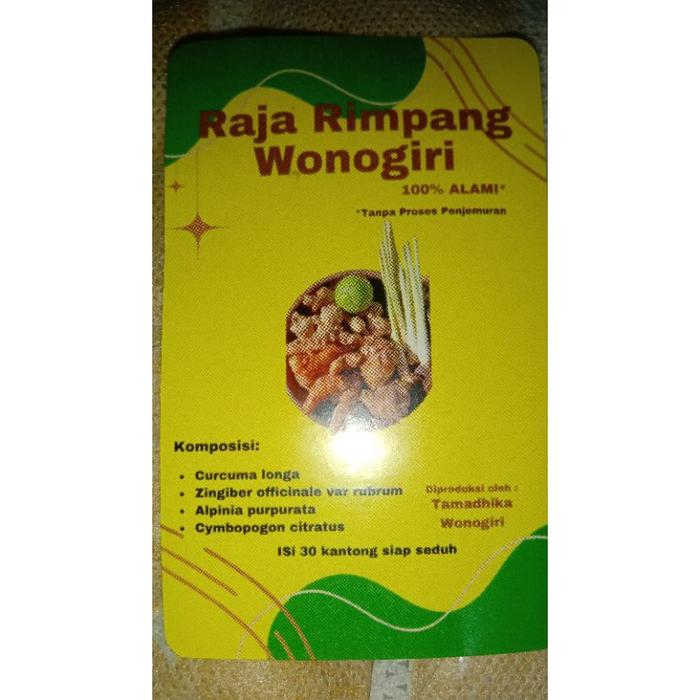 RAJA RIMPANG WONOGIRI SIAP SEDUH(INSTAN)