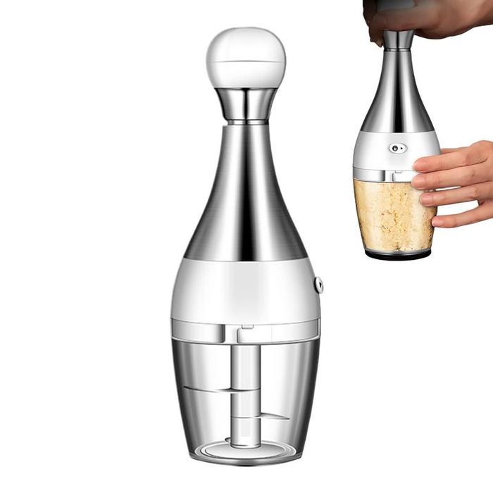 Manual Pressed Garlic Chopper Manual Veggie Chopper Vegetable Chopper Push-Press Hand Stainless Food