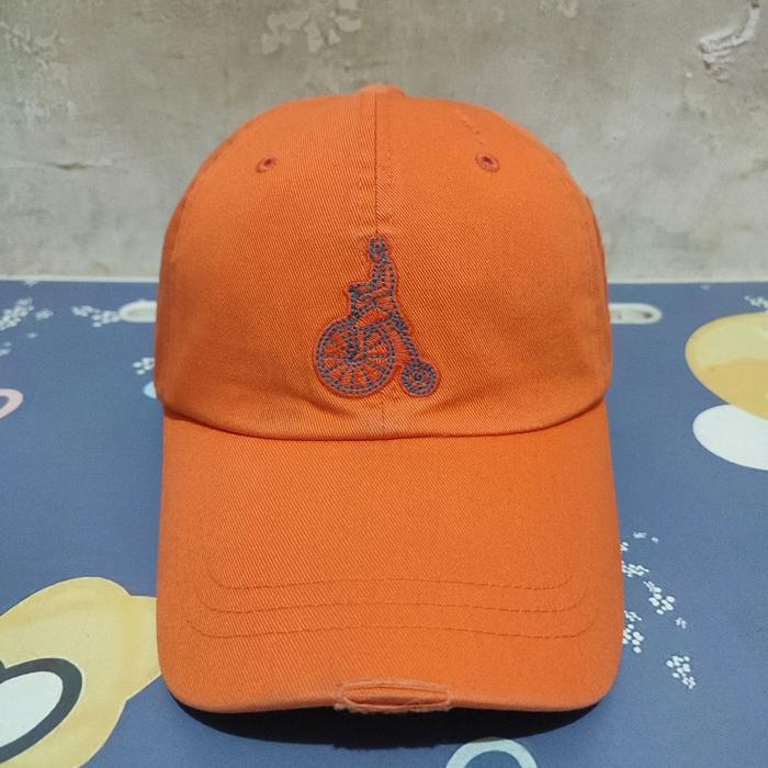Topi Caps Bean Pole Model Ripped Orange