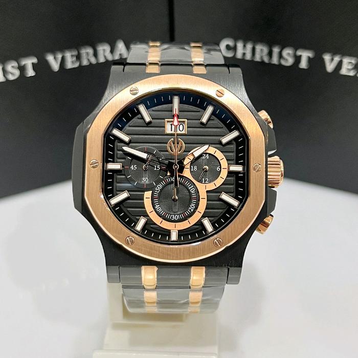 JAM TANGAN PRIA CHRIST VERRA CV12202G-18 BLK ORIGINAL