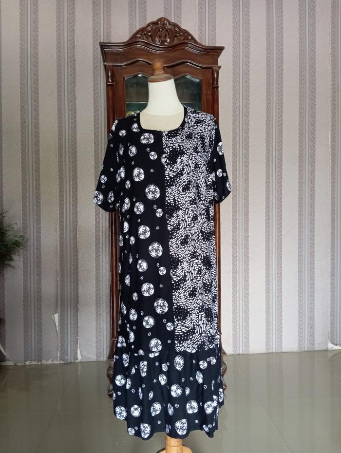 Daster QONITA Batik Lengan Pendek Bahan Santung