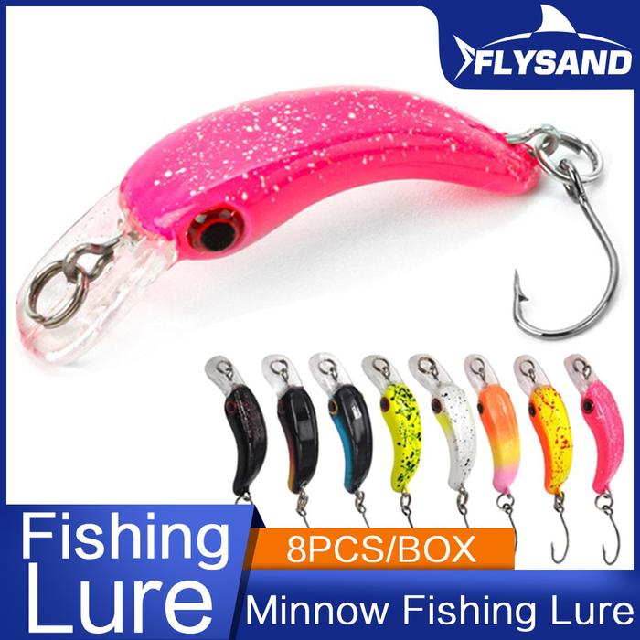 FLYSAND Floating Mini Minnow Fishing Lures Artificial Hard Bait Sharp