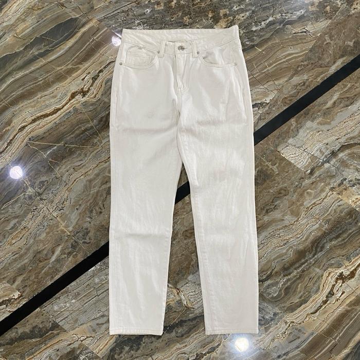 Celana panjang jeans covernat putih slim fit