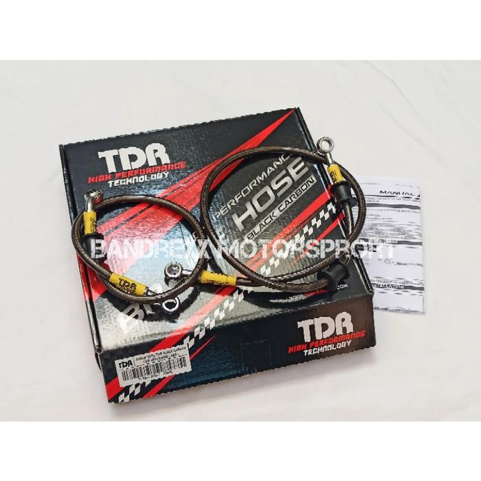 Selang Rem TDR Black Carbon For Yamaha Aerox 155 ABS-Aerox Connected ABS