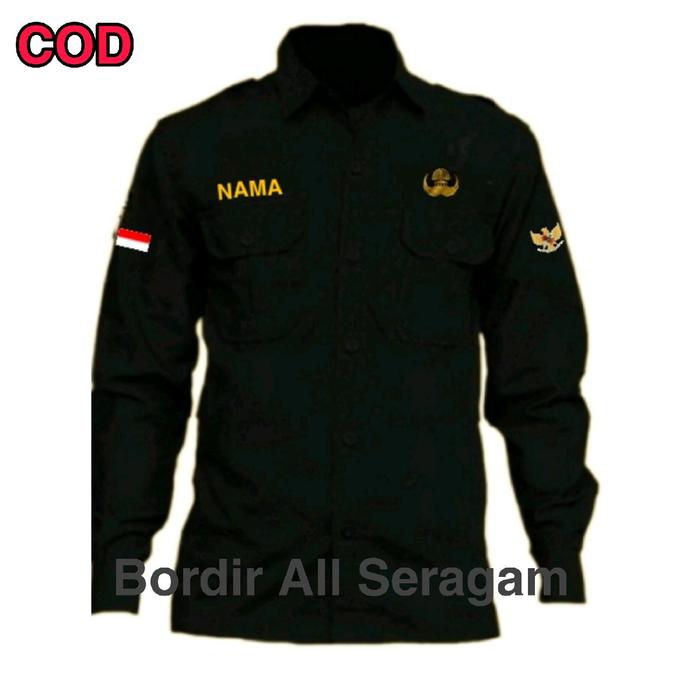 Kemaja Abdi Negara lengan panjang baju abdi negara seragam abdi negara bordir logo Garuda Indonesia 