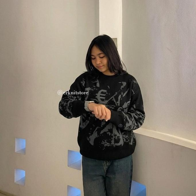 Euro Sweater Knit Unisex | Sweater Rajut Oversize Euro