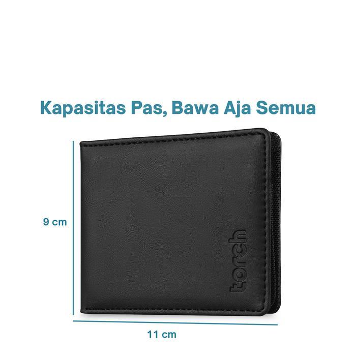 Torch Nugra Dompet Simple Lipat Pria Wanita Tempat Kartu Uang Stnk Karcis Kuat Tahan Air - Wallet Wa