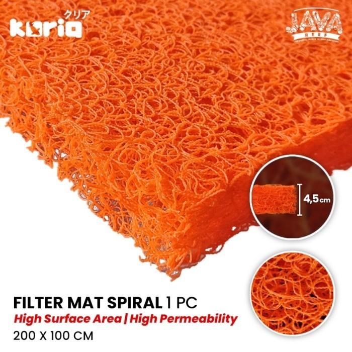 KURIA filter mekanis spiral mat  ukuran 50 x 40 hi density japmat / media filter 50x40