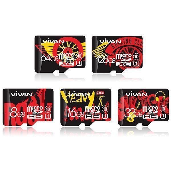 memori memory micro sd VIVAN 16g - 32g - 64g 128 Gb Micro SD TF Card - Kartu Memori micro sd vivan 1