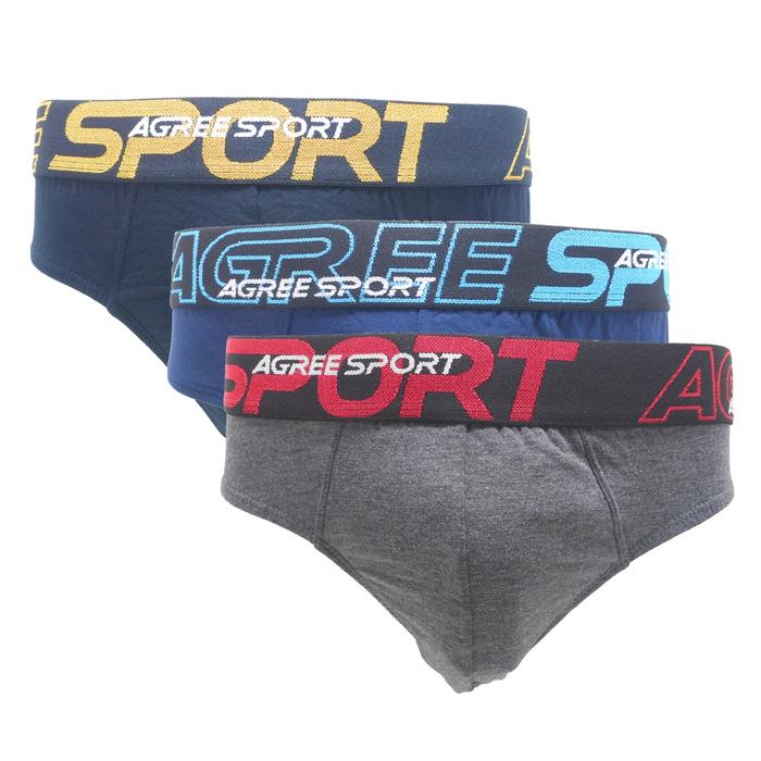 ( 3 Pcs ) CD Agree Pria 2328 Sport, Celana Dalam Agree, CD Pria Dewasa, CD Agree 2328, KAM