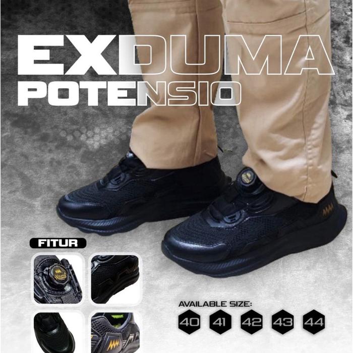 PATAS - Sepatu EXDUMA SPARCO BLACK Tali Putar Terbaru