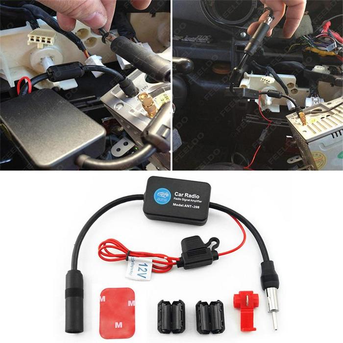 Car AM/ FM Radio Signal Amplifier Universal FM Aerials Radio Booster
