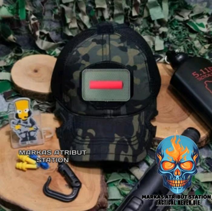 Topi Coak Baseball Caps Tactical Multicam Black Patch Pangkat PRADA Best Quality Premium