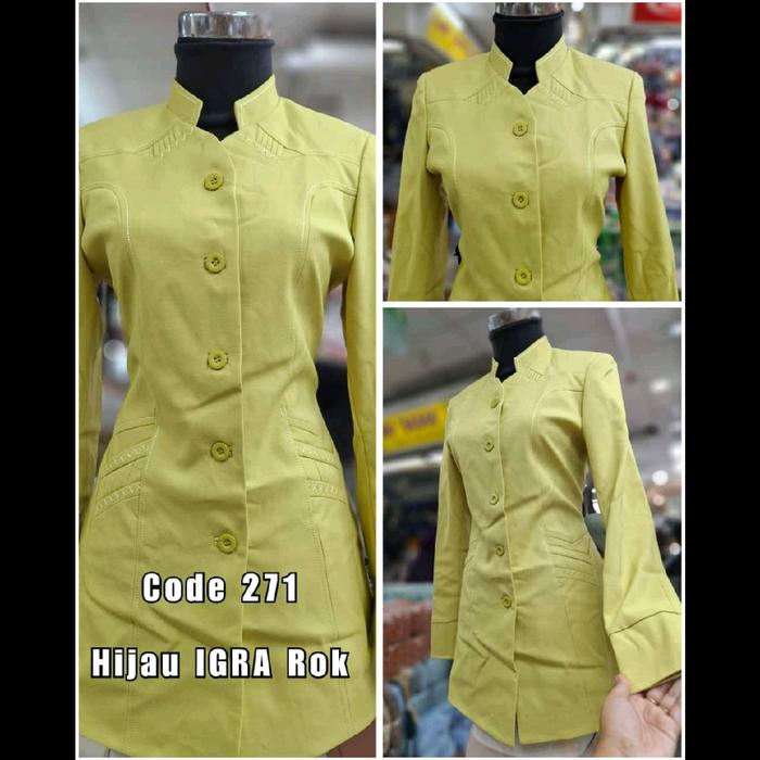 Blazer HIJAU IGRA KD 271 Kerah Sanghai