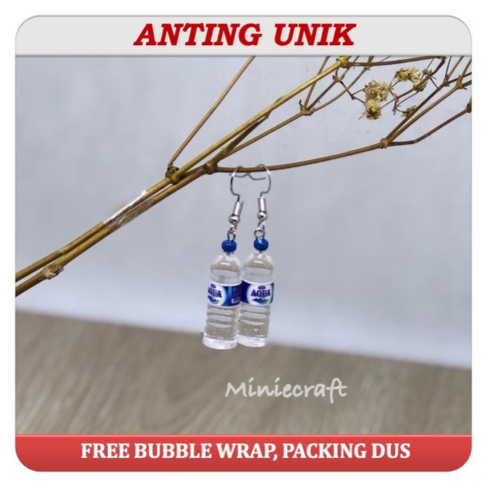 ANTING UNIK MINIATUR BOTOL AQUA MINI
