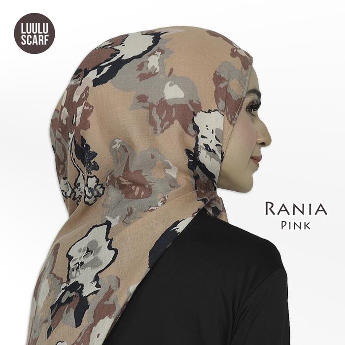 Luulu Scarf RANIA - Hijab Pashmina Motif Katun Tyrex Halus Tebal Lembut Adem Tidak Licin Ukuran 180