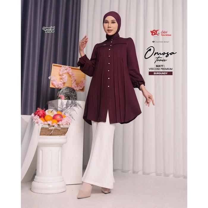 TUNIK WANITA OMOSA TUNIK VISCOSE PREMIUM - Alfasa Daily