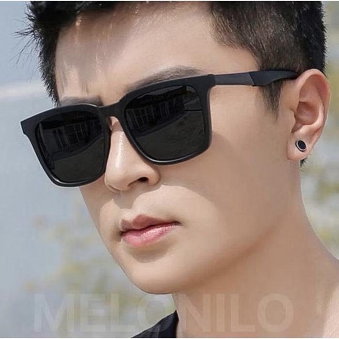 ￼KM47 KACAMATA GARET FRAME HITAM MATAHARI FASHION PRIA WANITA AKSESORIS PRIA TRENDY ACTION ANTI UV I