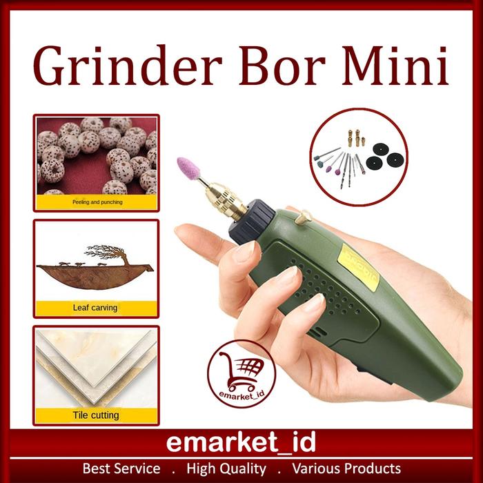 Grinder Bor Mini / Gerinda Listrik Portable / Alat Ukir Grafir Drill Charger DC / Pen Ukir Pedicure