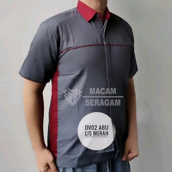 kemeja kombinasi abu baju seragam perusahaan baju seragam kerja pt cv baju kombinasi bahan american 