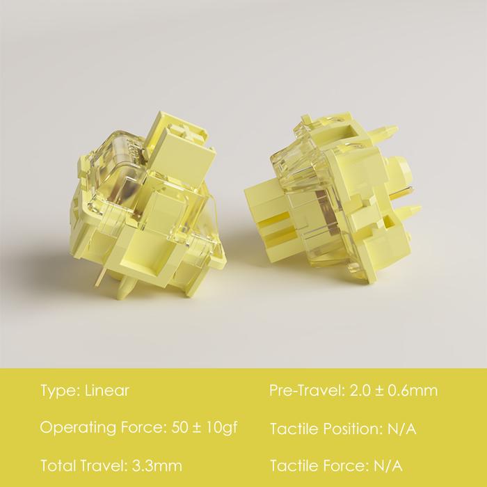 Akko V3 pro Cream Blue/Yellow Switch 5 Pin Tactile Linear Switch