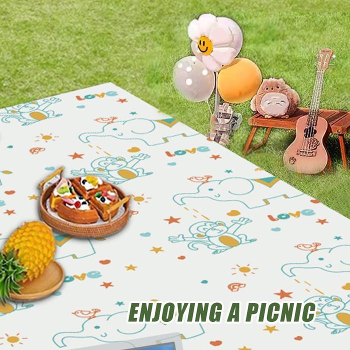 Tikar Piknik Lipat Tebal Waterproof Sekali Pakai Tikar Piknik Jumbo 200x230cm Anti Air / Alas Piknik