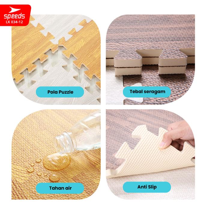 SPEEDS Matras Evamat 60x60cm Matras Puzzle Karpet Puzzle Matras Alas Lantai Evamat Matras Eva Alas