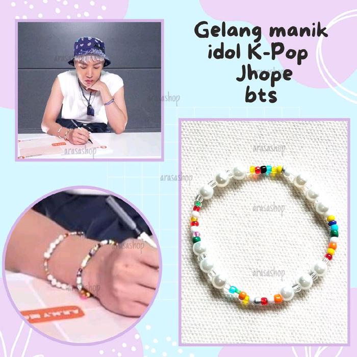 jhope Jin BTS beads bracelet | gelang idol K-Pop | gelang manik beads bracelet Korea style